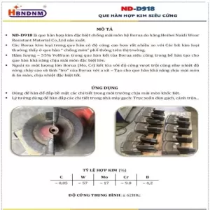 Que hàn chống mài mòn ND-D918